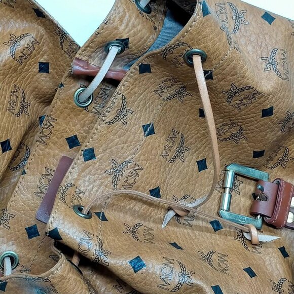 509322BA (X4) MCM Backpack Bag Brown PVC - Picture 6 of 9